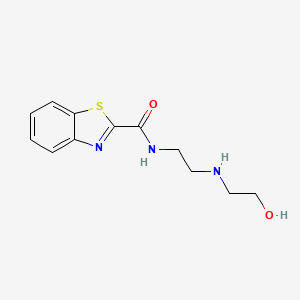 molecular formula C12H15N3O2S B4497169 N-{2-[(2-hydroxyethyl)amino]ethyl}-1,3-benzothiazole-2-carboxamide 