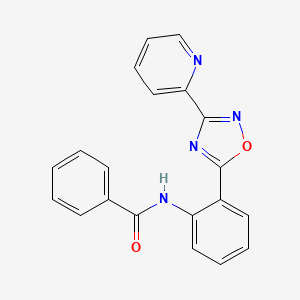 N-{2-[3-(2-pyridinyl)-1,2,4-oxadiazol-5-yl]phenyl}benzamide