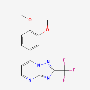 7-(3,4-dimethoxyphenyl)-2-(trifluoromethyl)[1,2,4]triazolo[1,5-a]pyrimidine