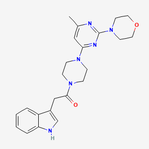 2-(1H-indol-3-yl)-1-{4-[6-methyl-2-(morpholin-4-yl)pyrimidin-4-yl]piperazin-1-yl}ethan-1-one