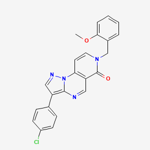 molecular formula C23H17ClN4O2 B4497210 3-(4-chlorophenyl)-7-(2-methoxybenzyl)pyrazolo[1,5-a]pyrido[3,4-e]pyrimidin-6(7H)-one 