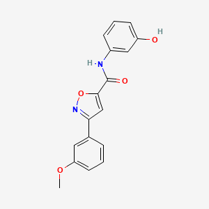 molecular formula C17H14N2O4 B4497224 N-(3-hydroxyphenyl)-3-(3-methoxyphenyl)-1,2-oxazole-5-carboxamide 