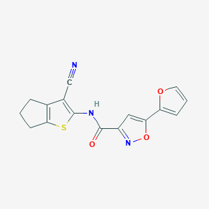 N-(3-cyano-5,6-dihydro-4H-cyclopenta[b]thiophen-2-yl)-5-(furan-2-yl)-1,2-oxazole-3-carboxamide