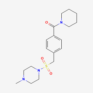 1-METHYL-4-{[4-(PIPERIDINE-1-CARBONYL)PHENYL]METHANESULFONYL}PIPERAZINE