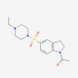 1-{5-[(4-ETHYLPIPERAZIN-1-YL)SULFONYL]-2,3-DIHYDRO-1H-INDOL-1-YL}ETHAN-1-ONE