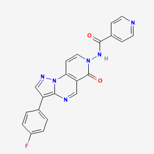 N-[3-(4-fluorophenyl)-6-oxopyrazolo[1,5-a]pyrido[3,4-e]pyrimidin-7(6H)-yl]isonicotinamide