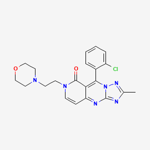 molecular formula C21H21ClN6O2 B4497282 9-(2-chlorophenyl)-2-methyl-7-[2-(4-morpholinyl)ethyl]pyrido[4,3-d][1,2,4]triazolo[1,5-a]pyrimidin-8(7H)-one 