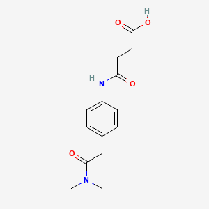 4-({4-[2-(dimethylamino)-2-oxoethyl]phenyl}amino)-4-oxobutanoic acid