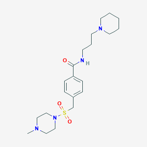 4-{[(4-methylpiperazin-1-yl)sulfonyl]methyl}-N-[3-(piperidin-1-yl)propyl]benzamide