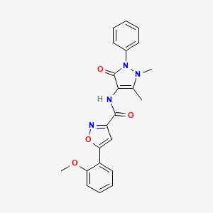 N-(1,5-dimethyl-3-oxo-2-phenyl-2,3-dihydro-1H-pyrazol-4-yl)-5-(2-methoxyphenyl)-3-isoxazolecarboxamide