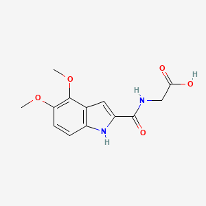 molecular formula C13H14N2O5 B4497305 2-[(4,5-DIMETHOXY-1H-INDOL-2-YL)FORMAMIDO]ACETIC ACID 