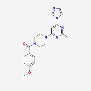 4-[4-(4-ethoxybenzoyl)-1-piperazinyl]-6-(1H-imidazol-1-yl)-2-methylpyrimidine