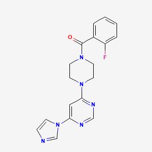 4-[4-(2-fluorobenzoyl)-1-piperazinyl]-6-(1H-imidazol-1-yl)pyrimidine