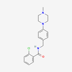 molecular formula C19H22ClN3O B4497339 2-chloro-N-[4-(4-methyl-1-piperazinyl)benzyl]benzamide 