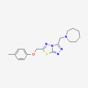 [3-(1-azepanylmethyl)[1,2,4]triazolo[3,4-b][1,3,4]thiadiazol-6-yl]methyl 4-methylphenyl ether