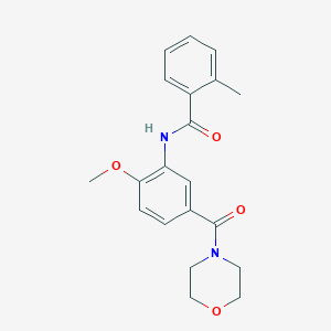 N-[2-methoxy-5-(4-morpholinylcarbonyl)phenyl]-2-methylbenzamide