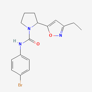 N-(4-bromophenyl)-2-(3-ethyl-1,2-oxazol-5-yl)pyrrolidine-1-carboxamide