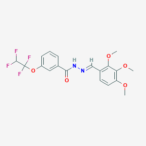 molecular formula C19H18F4N2O5 B449738 3-(1,1,2,2-tetrafluoroethoxy)-N'-(2,3,4-trimethoxybenzylidene)benzohydrazide 