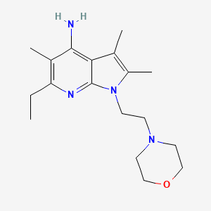 molecular formula C18H28N4O B4497383 6-ETHYL-2,3,5-TRIMETHYL-1-(2-MORPHOLINOETHYL)-1H-PYRROLO[2,3-B]PYRIDIN-4-AMINE 