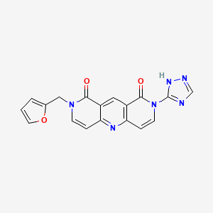 molecular formula C18H12N6O3 B4497388 2-(2-furylmethyl)-8-(1H-1,2,4-triazol-5-yl)pyrido[4,3-b][1,6]naphthyridine-1,9(2H,8H)-dione 