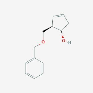 molecular formula C13H16O2 B044974 (1S,2R)-2-(Benzyloxymethyl)-1-hydroxy-3-cyclopentene CAS No. 110567-21-0