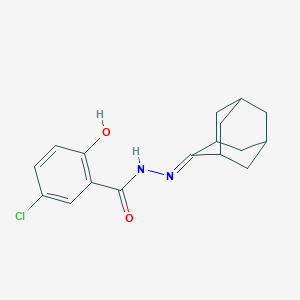 molecular formula C17H19ClN2O2 B449742 5-chloro-2-hydroxy-N'-tricyclo[3.3.1.1~3,7~]dec-2-ylidenebenzohydrazide 
