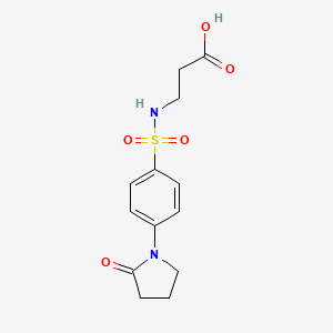 molecular formula C13H16N2O5S B4497429 N-{[4-(2-oxopyrrolidin-1-yl)phenyl]sulfonyl}-beta-alanine 