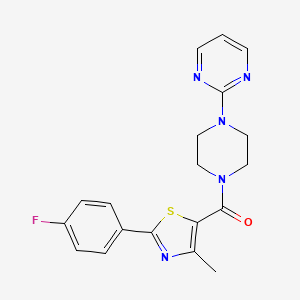 [2-(4-Fluorophenyl)-4-methyl-1,3-thiazol-5-yl][4-(2-pyrimidinyl)piperazino]methanone