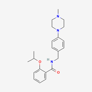 molecular formula C22H29N3O2 B4497445 2-isopropoxy-N-[4-(4-methyl-1-piperazinyl)benzyl]benzamide 