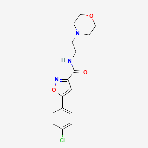 5-(4-Chlorophenyl)-n-(2-morpholinoethyl)isoxazole-3-carboxamide