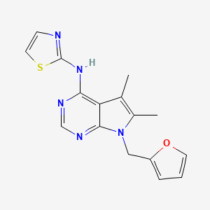 7-(2-furylmethyl)-5,6-dimethyl-N-1,3-thiazol-2-yl-7H-pyrrolo[2,3-d]pyrimidin-4-amine