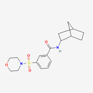 molecular formula C18H24N2O4S B4497549 N-bicyclo[2.2.1]hept-2-yl-3-(4-morpholinylsulfonyl)benzamide 