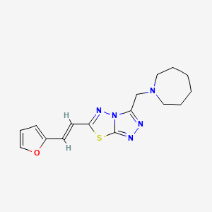 molecular formula C16H19N5OS B4497553 3-(1-azepanylmethyl)-6-[2-(2-furyl)vinyl][1,2,4]triazolo[3,4-b][1,3,4]thiadiazole 