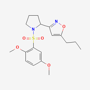 3-{1-[(2,5-dimethoxyphenyl)sulfonyl]-2-pyrrolidinyl}-5-propylisoxazole