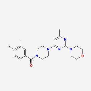 4-{4-[4-(3,4-Dimethylbenzoyl)piperazin-1-yl]-6-methylpyrimidin-2-yl}morpholine