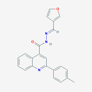 molecular formula C22H17N3O2 B449762 N'-(3-furylmethylene)-2-(4-methylphenyl)-4-quinolinecarbohydrazide 