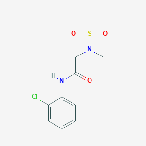 molecular formula C10H13ClN2O3S B4497631 N-(2-chlorophenyl)-2-[methyl(methylsulfonyl)amino]acetamide 