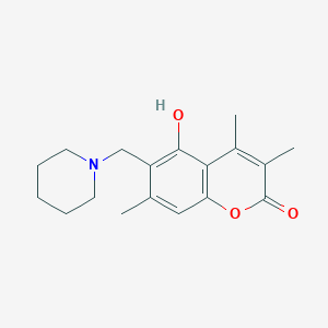 5-hydroxy-3,4,7-trimethyl-6-(piperidin-1-ylmethyl)-2H-chromen-2-one