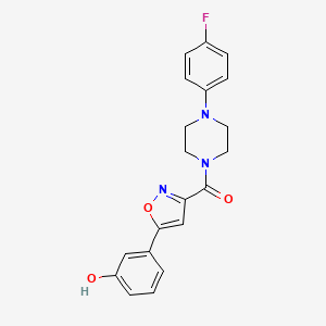 molecular formula C20H18FN3O3 B4497655 3-(3-{[4-(4-fluorophenyl)-1-piperazinyl]carbonyl}-5-isoxazolyl)phenol 