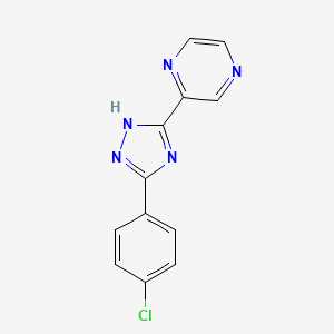 2-[5-(4-chlorophenyl)-1H-1,2,4-triazol-3-yl]pyrazine