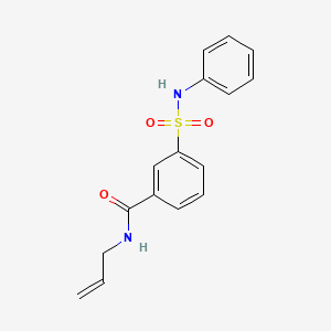 molecular formula C16H16N2O3S B4497686 N-allyl-3-(anilinosulfonyl)benzamide 