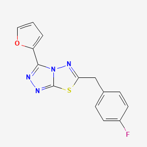 6-[(4-Fluorophenyl)methyl]-3-(furan-2-yl)-[1,2,4]triazolo[3,4-b][1,3,4]thiadiazole