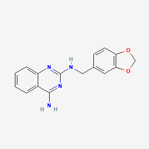 molecular formula C16H14N4O2 B4497703 N~2~-(1,3-benzodioxol-5-ylmethyl)-2,4-quinazolinediamine 