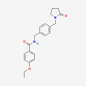 molecular formula C21H24N2O3 B4497711 4-ethoxy-N-{4-[(2-oxo-1-pyrrolidinyl)methyl]benzyl}benzamide 