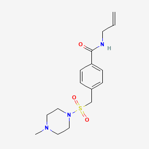 4-{[(4-methylpiperazin-1-yl)sulfonyl]methyl}-N-(prop-2-en-1-yl)benzamide