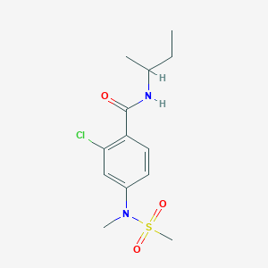 molecular formula C13H19ClN2O3S B4497736 N-(BUTAN-2-YL)-2-CHLORO-4-(N-METHYLMETHANESULFONAMIDO)BENZAMIDE 