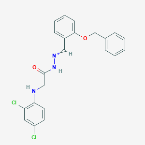 molecular formula C22H19Cl2N3O2 B449774 N'-[2-(benzyloxy)benzylidene]-2-(2,4-dichloroanilino)acetohydrazide 