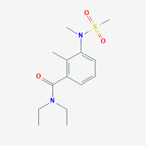 molecular formula C14H22N2O3S B4497740 N,N-DIETHYL-2-METHYL-3-(N-METHYLMETHANESULFONAMIDO)BENZAMIDE 