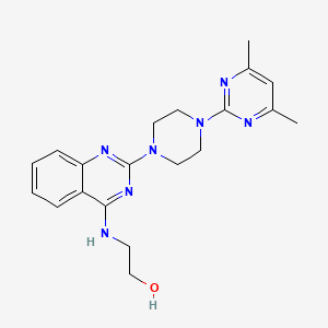 2-((2-(4-(4,6-Dimethylpyrimidin-2-yl)piperazin-1-yl)quinazolin-4-yl)amino)ethanol