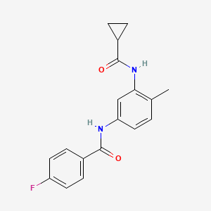 N-{3-[(cyclopropylcarbonyl)amino]-4-methylphenyl}-4-fluorobenzamide